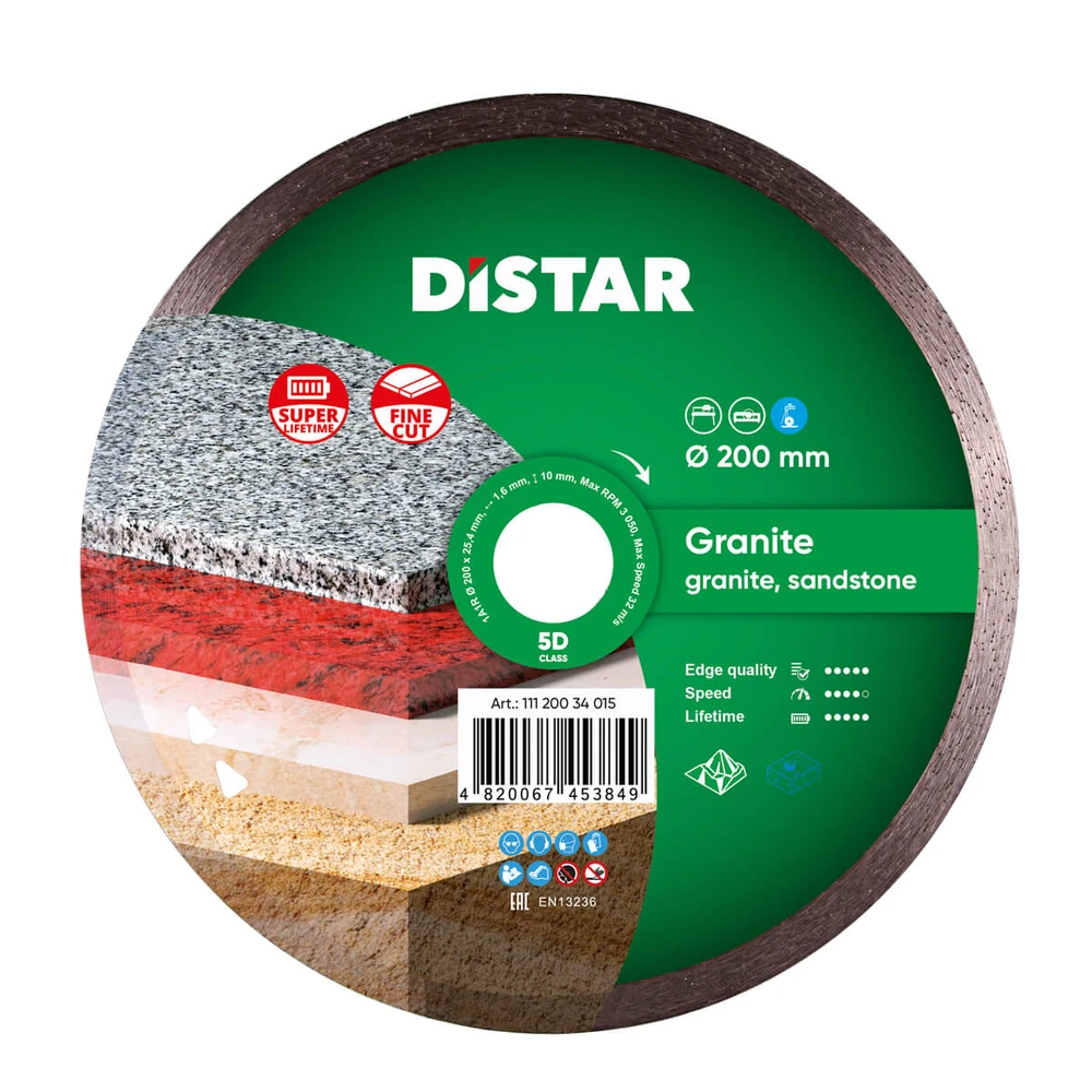 Круг алмазный DiStar Granite 200x25,4 1