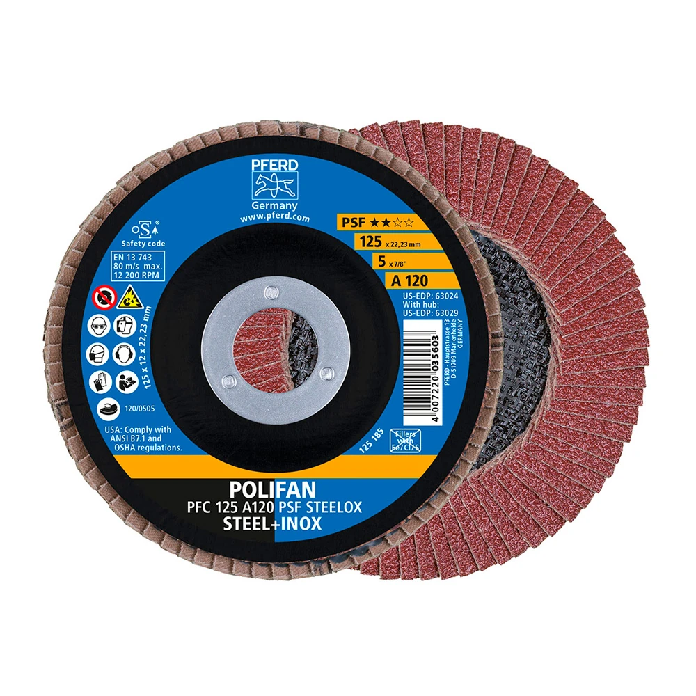 Круг шлифовальный Pferd PFC 125 A 120 PSF STEELOX 1