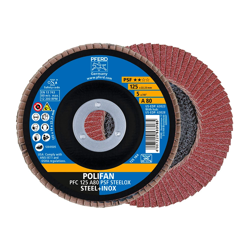 Круг шлифовальный Pferd PFC 125 A 80 PSF STEELOX 1