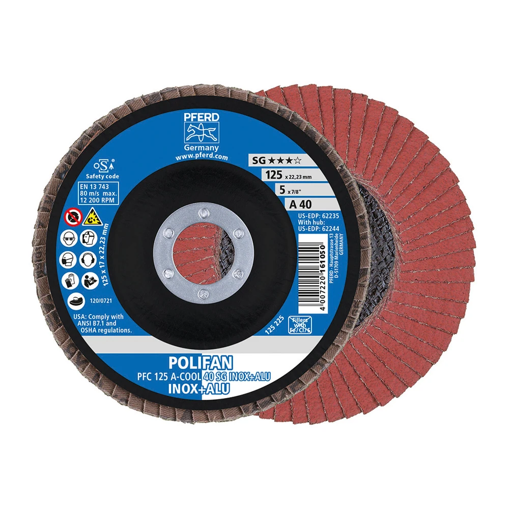 Круг шлифовальный Pferd PFC 125 A-COOL 40 SG INOX+ALU 1