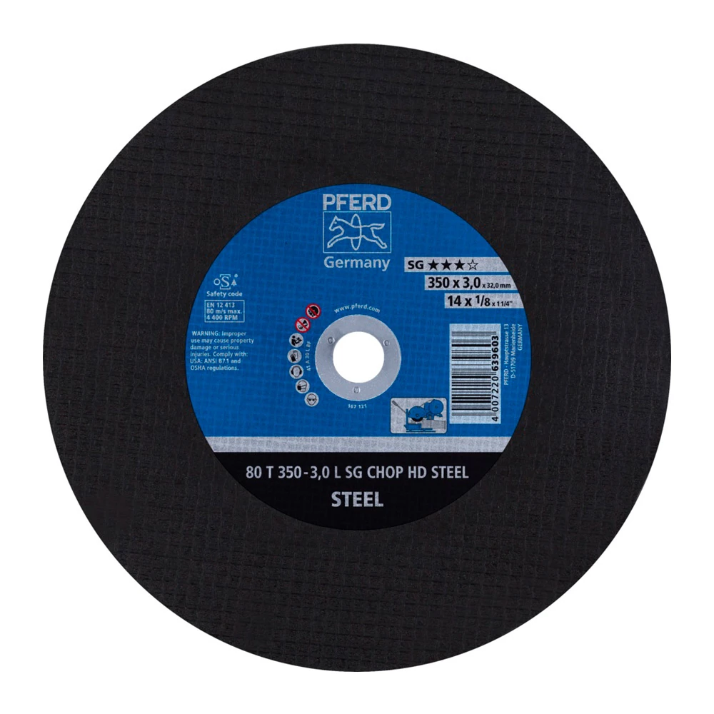 Круг отрезной Pferd 80 T 350-3,0 L SG CHOP HD STEEL/32,0 1