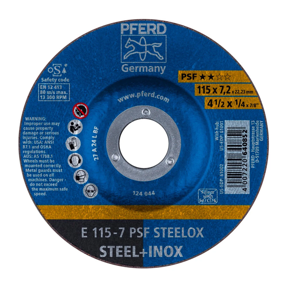 Круг шлифовальный Pferd E 115 - 7 PSF STEELOX 1