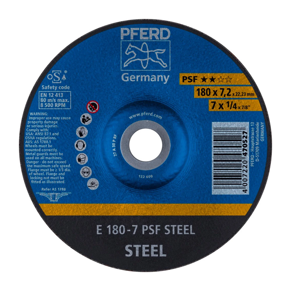 Круг шлифовальный Pferd E 180 - 7 PSF STEEL 1