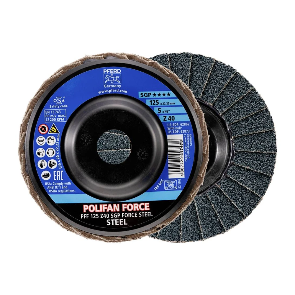 Круг шлифовальный Pferd PFF 125 Z40 SGP FORCE STEEL 1