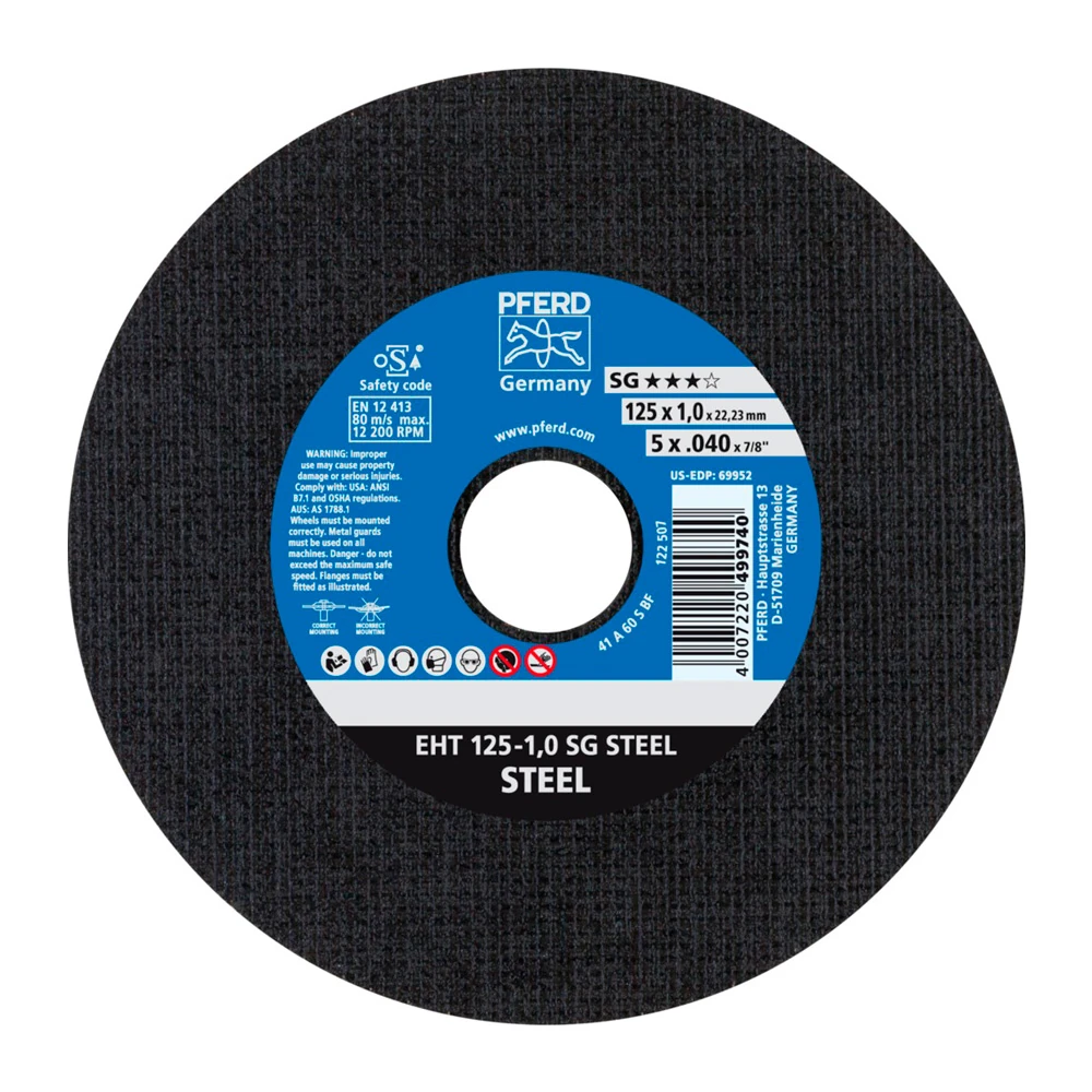 Круг отрезной Pferd EHT 125 - 1,0 SG STEEL 1