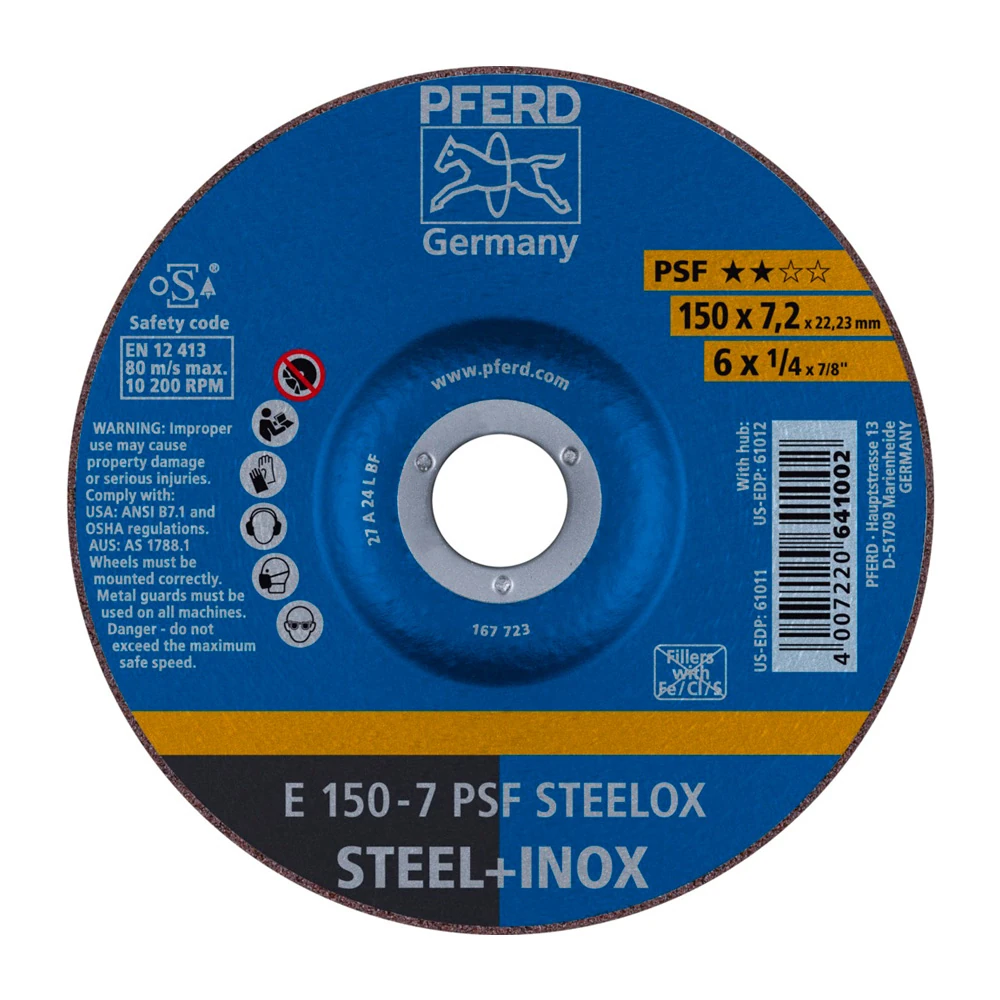 Круг шлифовальный Pferd E 150 - 7 PSF STEELOX 1