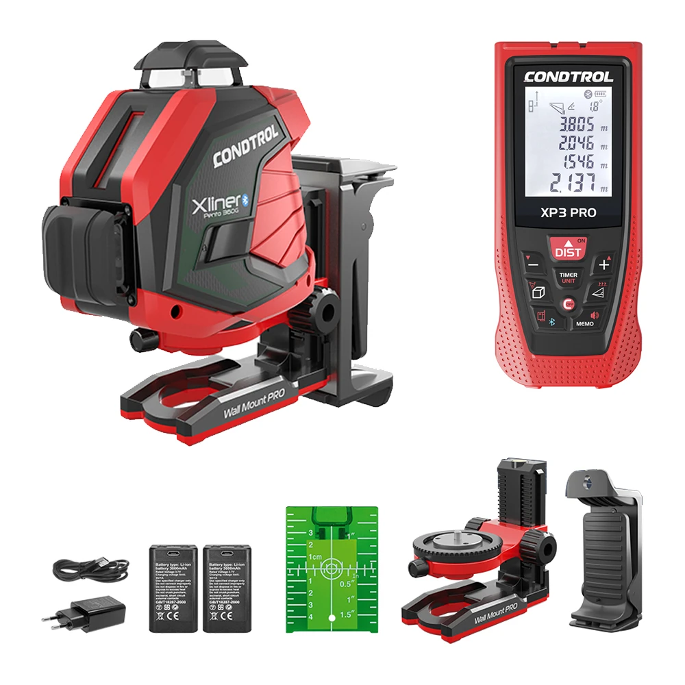 Нивелир Condtrol Xliner Pento 360G kit+ дальномер CONDTROL XP3 Pro 1
