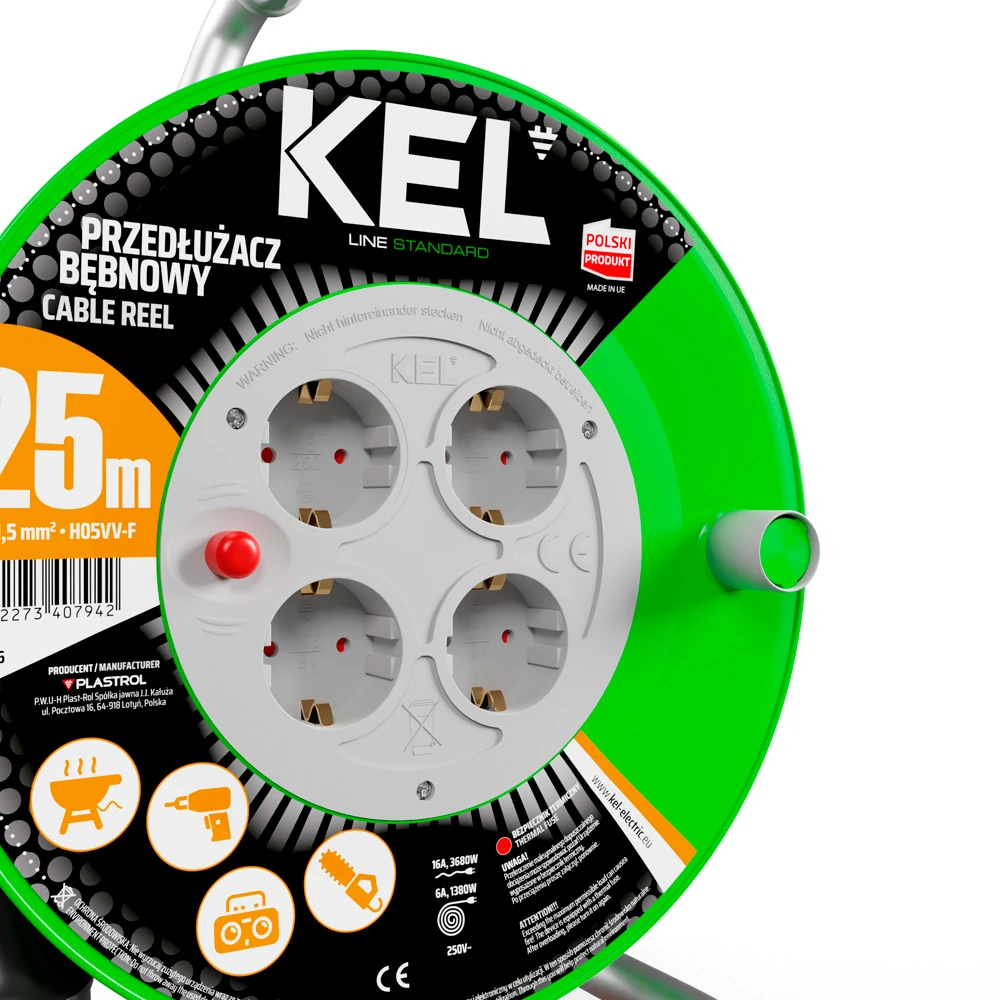 Удлинитель Kel W-98496 25\3*1,5 STD 4