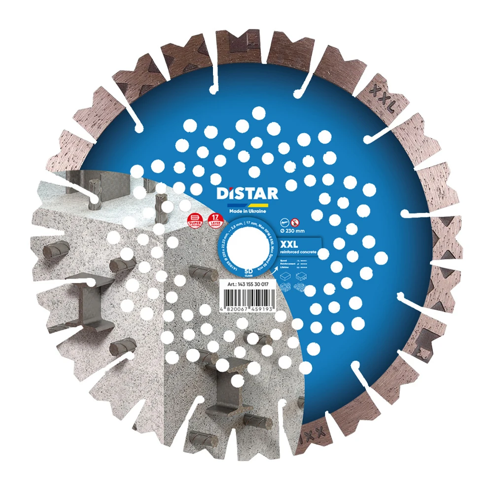 Круг алмазный DiStar DISTAR Алмазный диск  230x2,8/2,0x17x22,23-24  XXL армобетон DISTAR 1