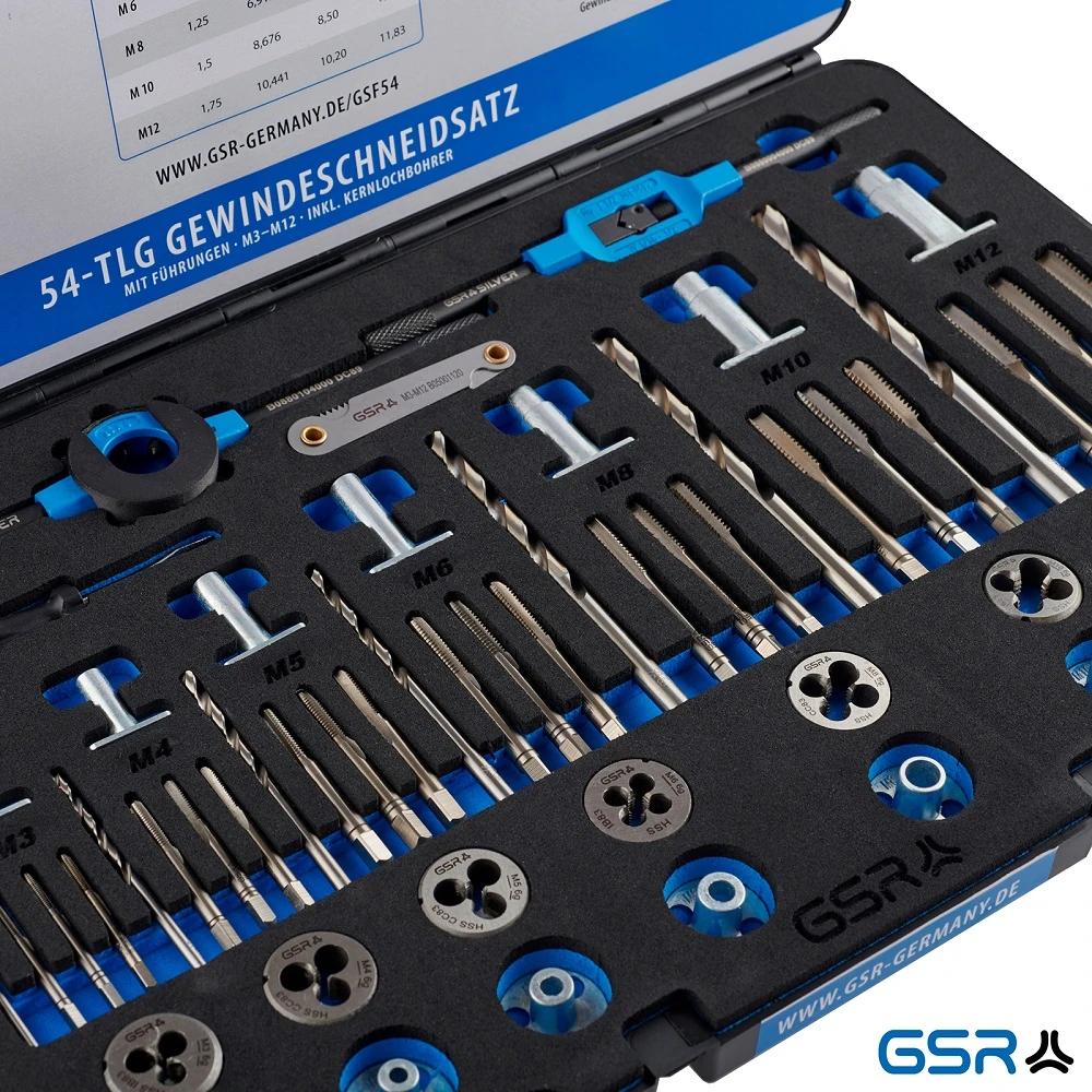 Набор метчиков и плашек GSR 8333800 3