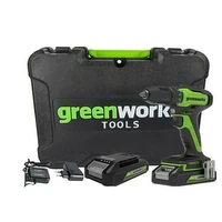 Шуруповерт Greenworks GD24DD35K2 (c АКБ и ЗУ в кейсе)1