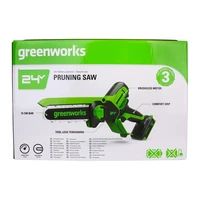 Пила цепная Greenworks GD24CSMNX (без батареи и зарядного устройства) (2008707)4