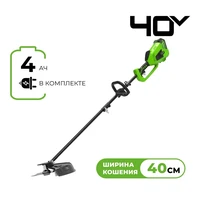 Турботриммер аккумуляторный Greenworks GD40BCK4 (40V, 1хАКБ 4Ач и ЗУ) 1301507UB8